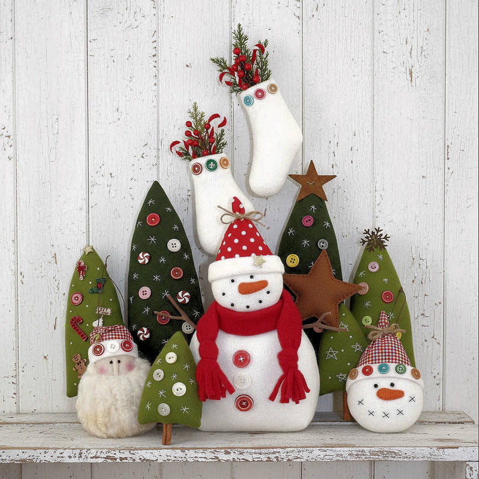 Primitive Christmas ornaments pattern