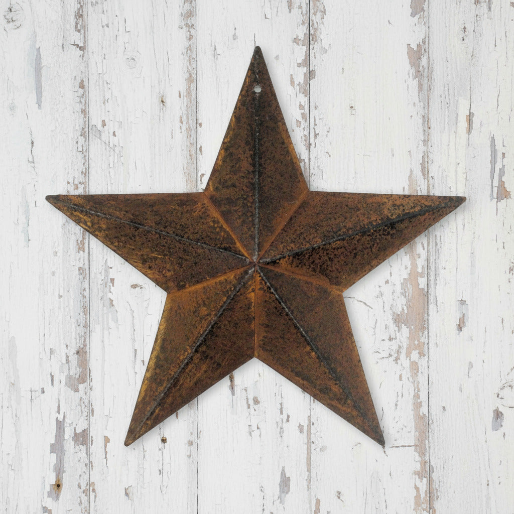 Rusty tin 2-D star ornament