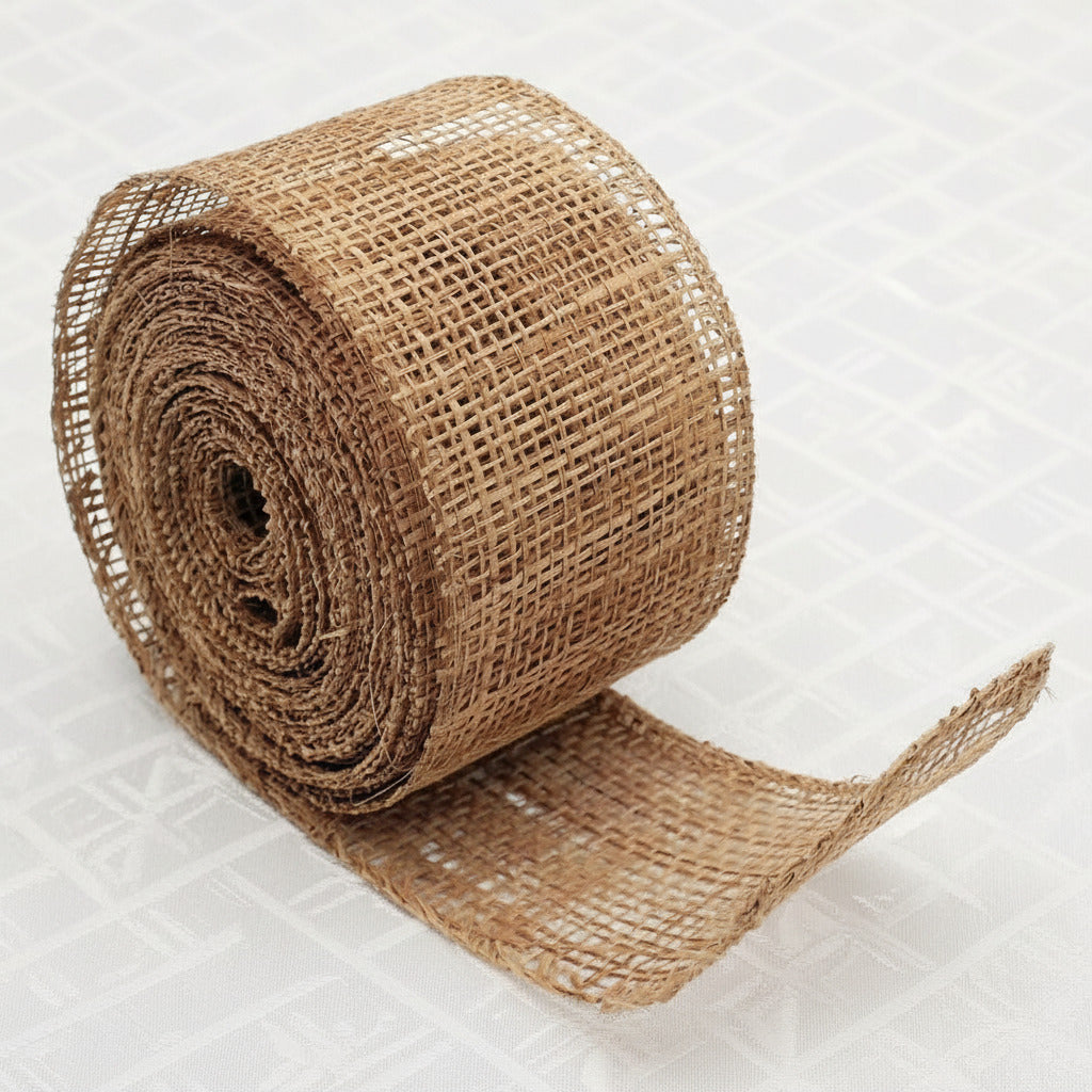 Natural fiber ribbon garland