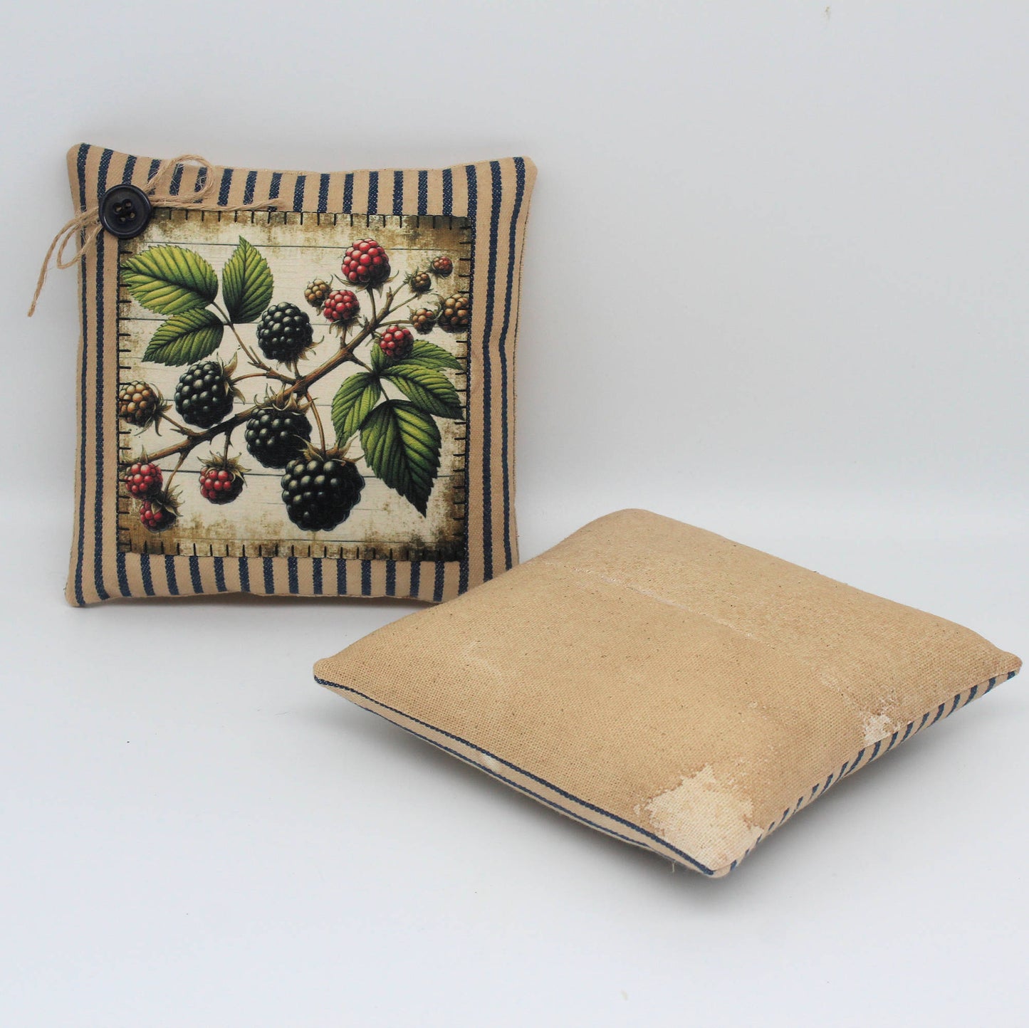 Cherries Blackberries Mini Pillows Bowl Fillers 2-Set