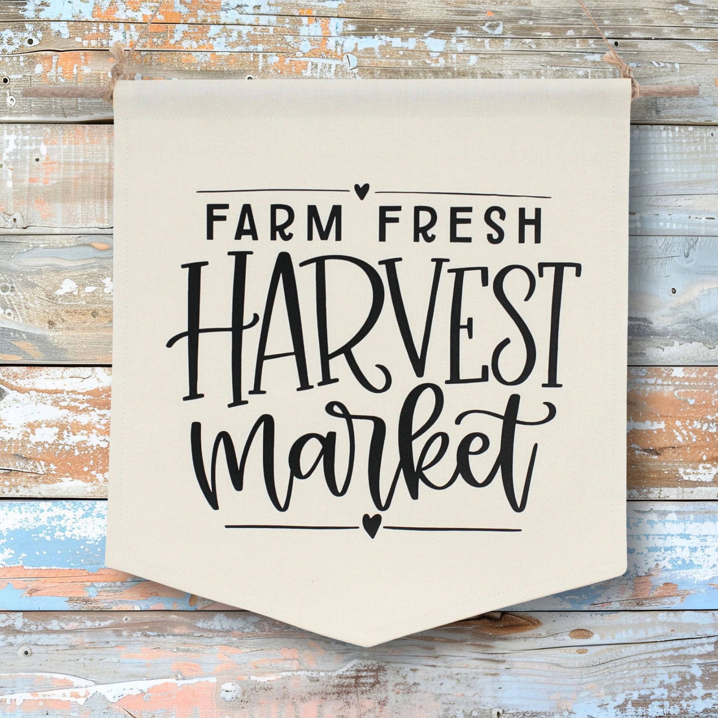Farm Fresh Harvest Market fabric wall banner