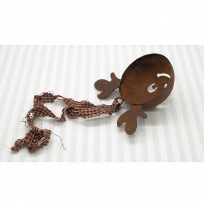 Rusty tin reindeer ornament