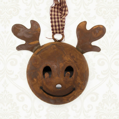 Rusty tin reindeer ornament