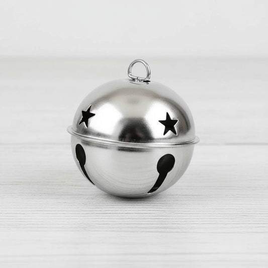 8mm silver metal sleigh bell