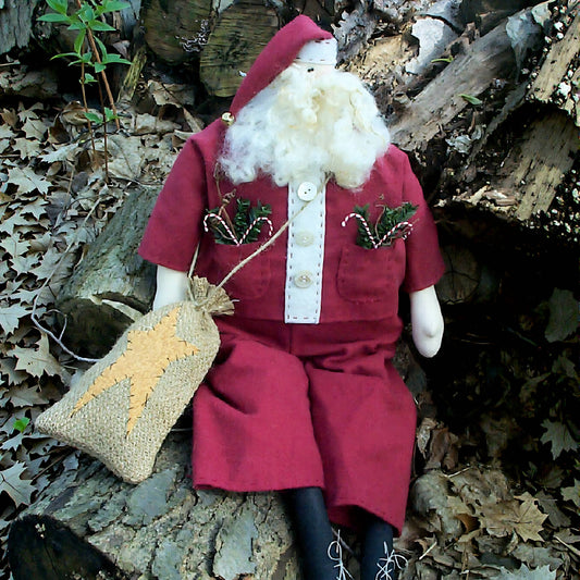 Primitive Santa Claus doll pattern