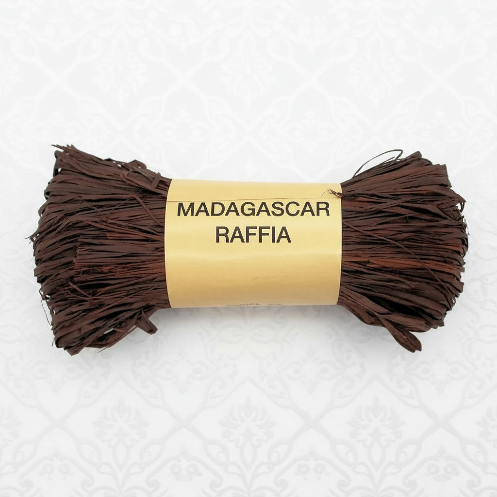brown Madagascar raffia for crafting projects