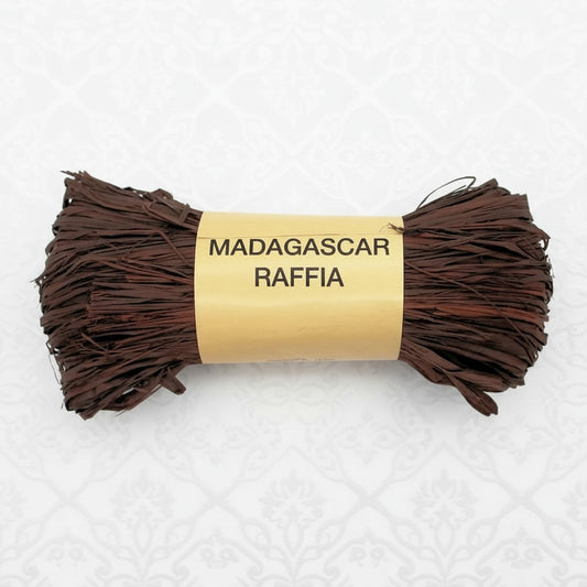 brown Madagascar raffia for crafting projects