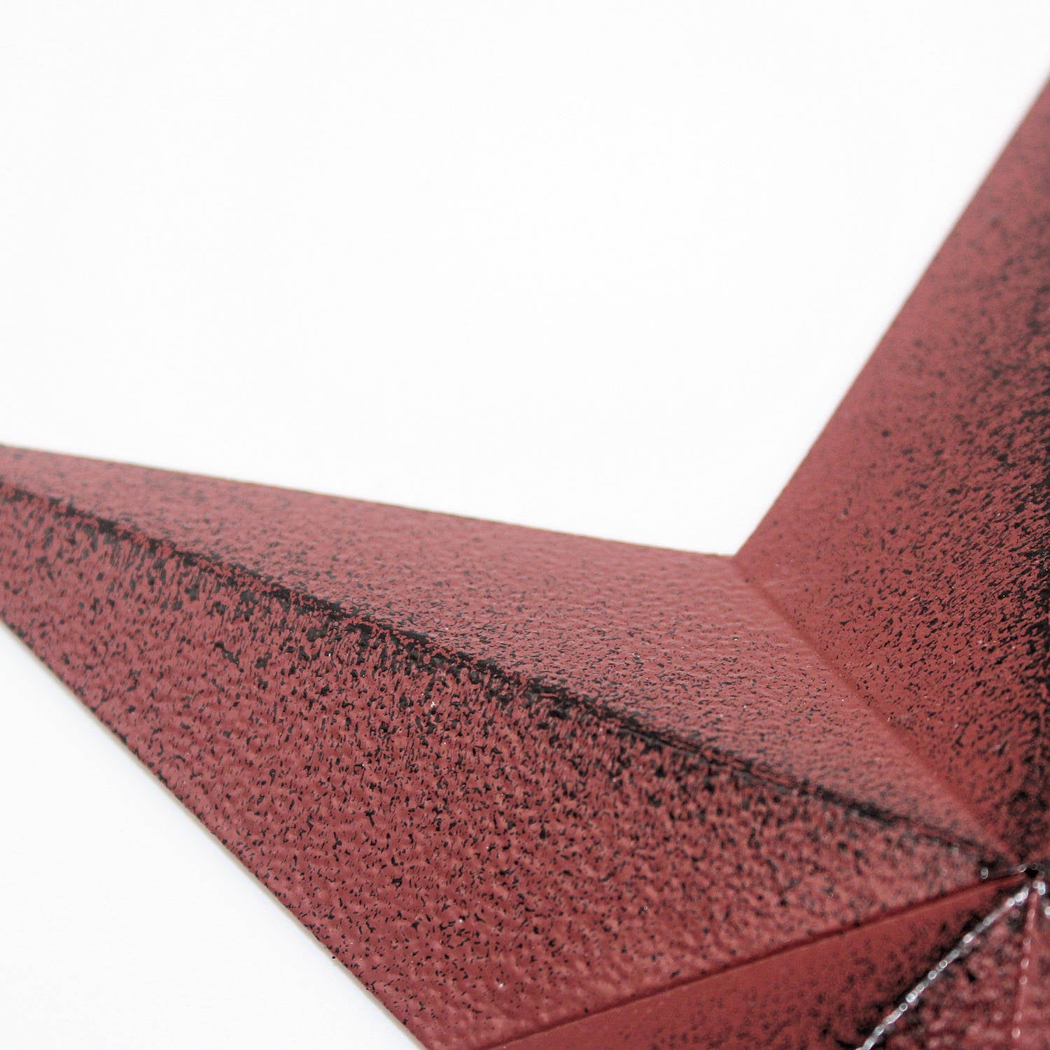 Burgundy tin 8" metal 2-D barn star