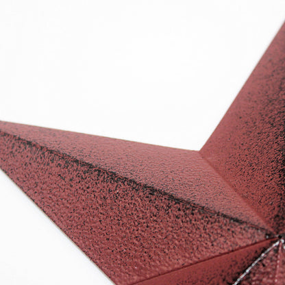 Burgundy tin 8" metal 2-D barn star