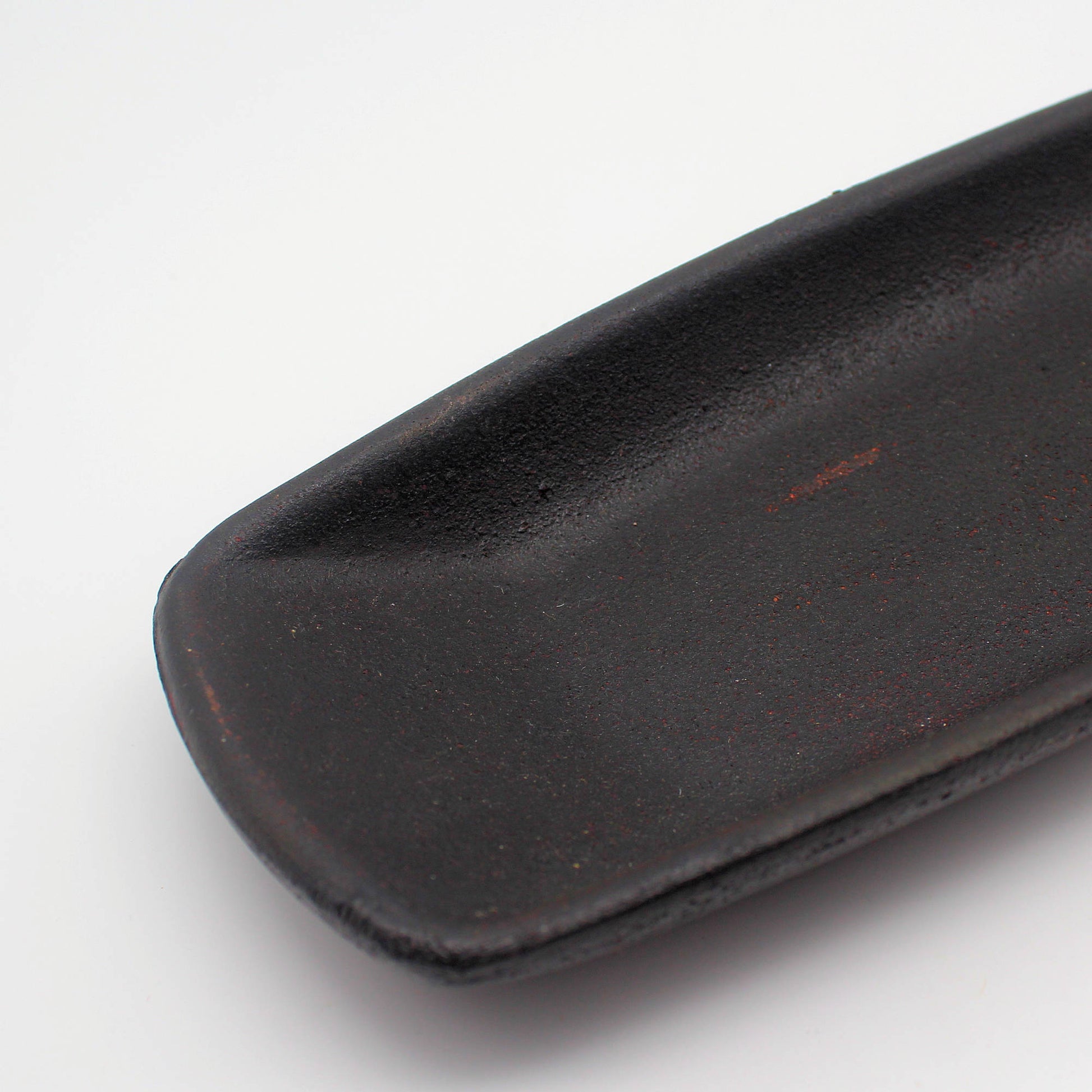 Primitive colonial black resin tray