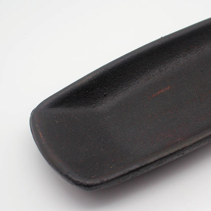 Primitive colonial black resin tray