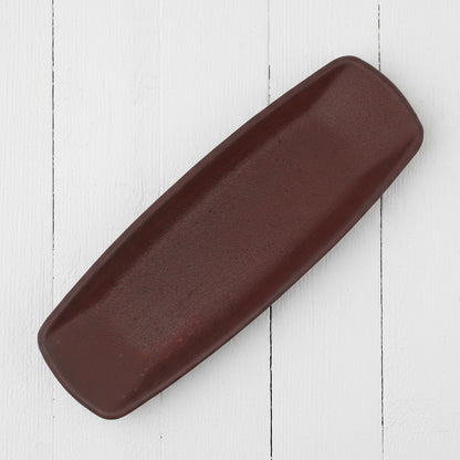 Colonial primitive burgundy resin tray