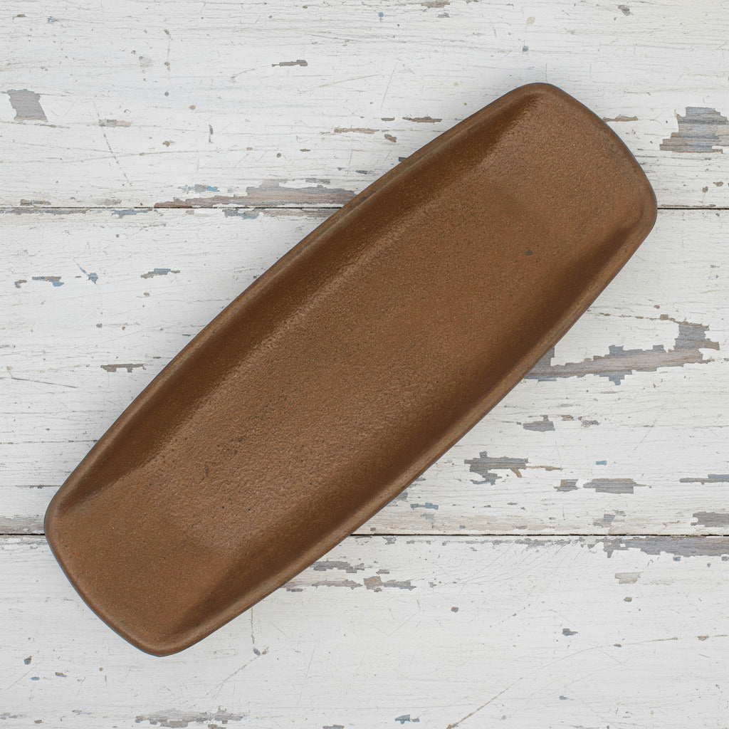 Colonial primitive mustard resin tray