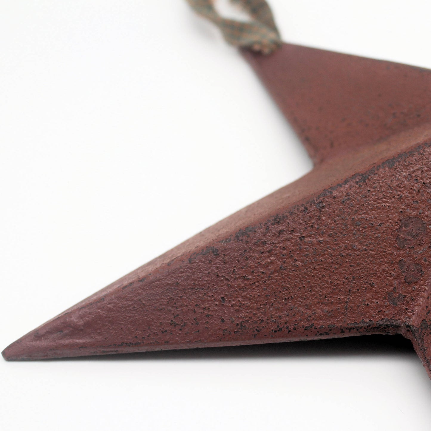 Distressed burgundy resin barn star