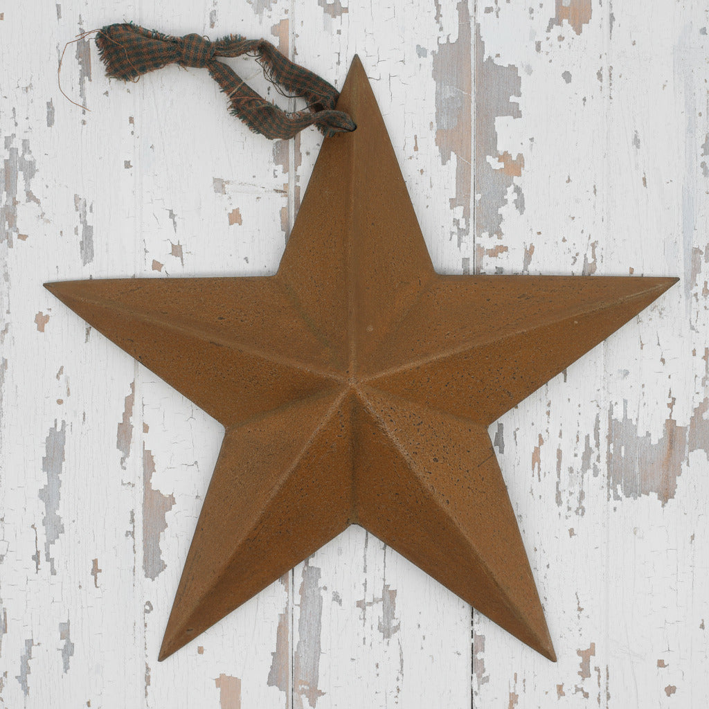 Primitive mustard colonial barn star