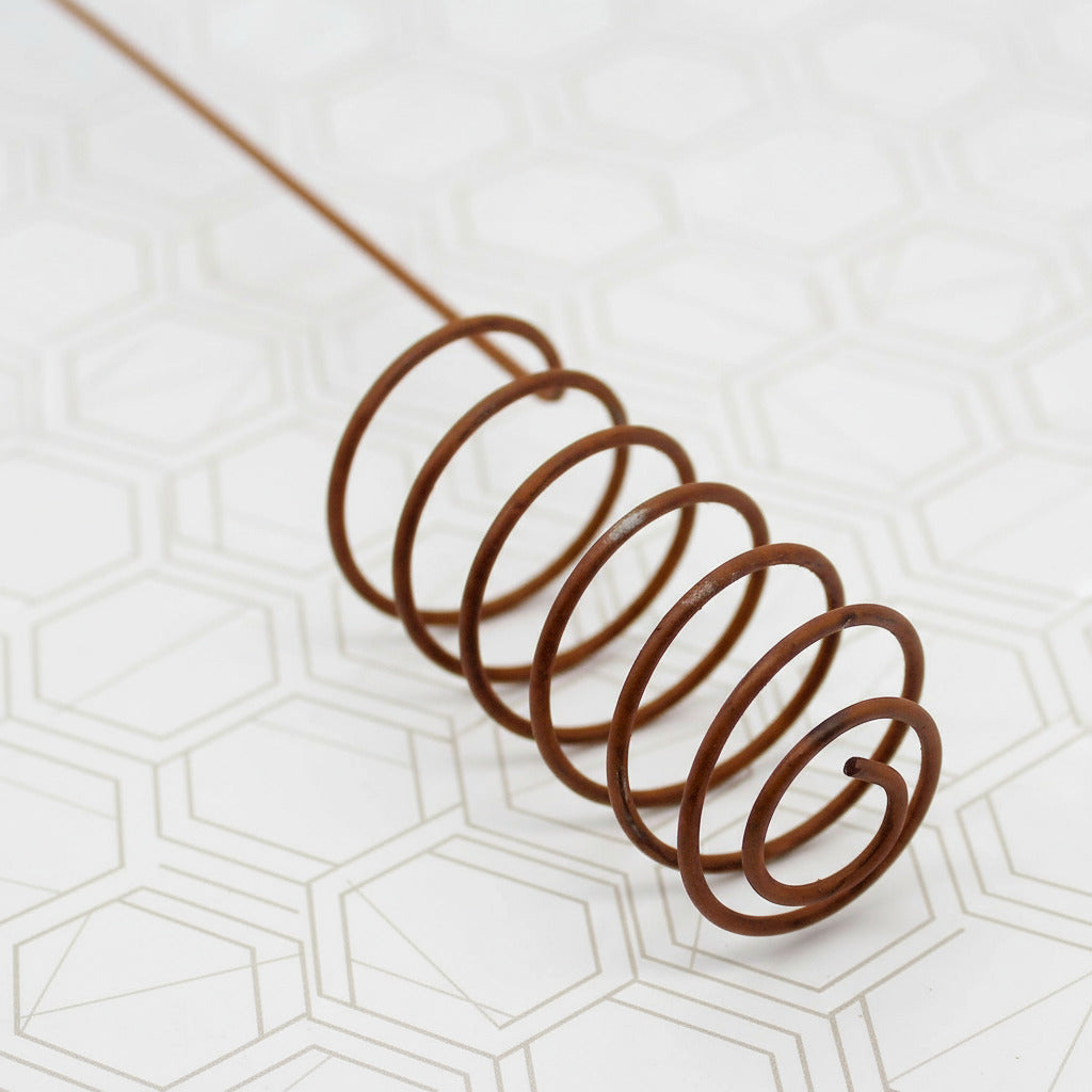 Rusty wire flameless candle holder