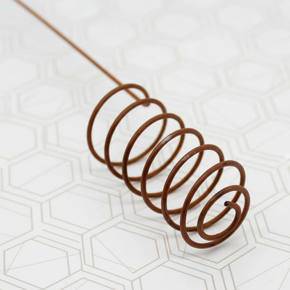 Rusty wire flameless candle holder