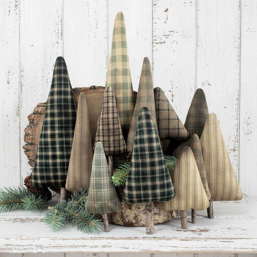 Pattern for several sizes of homespun pine tree bowl fillers