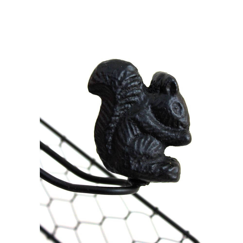 Black wire squirrel cocktail napkin holder