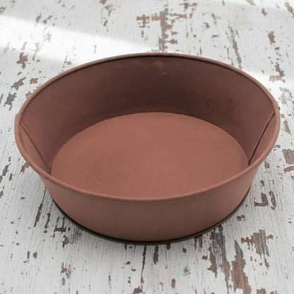 rusty tin candle or fixins pan