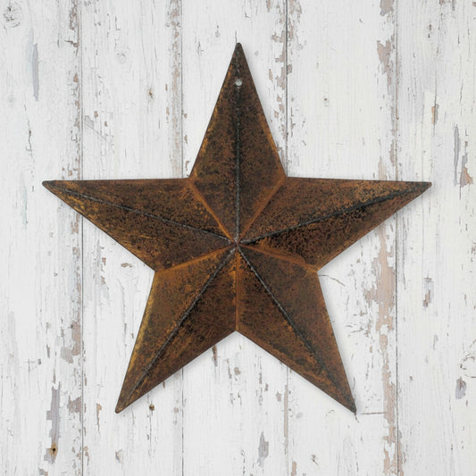 Rusty tin 2-D star ornament