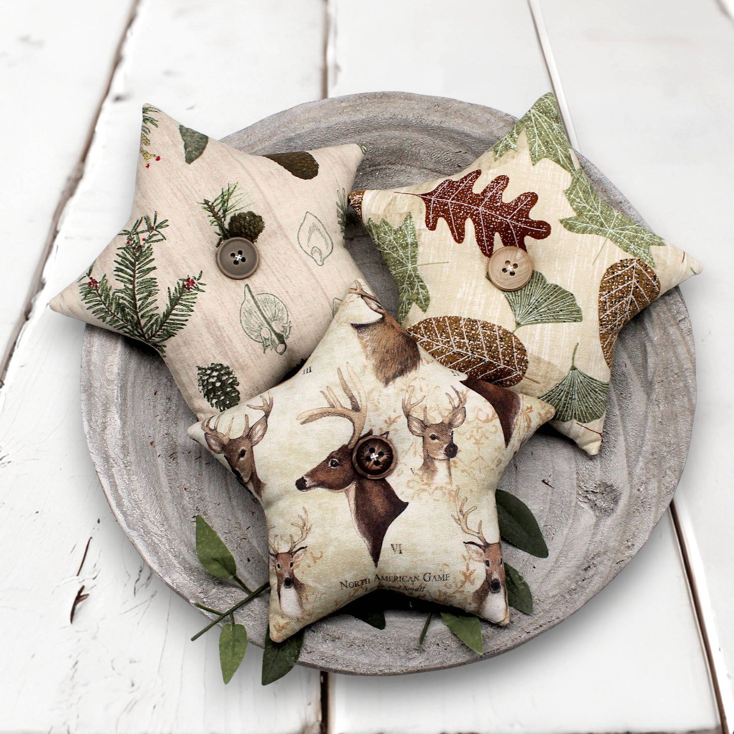 Woodland Stars Bowl Fillers 3-Set Cabin Camp Decor